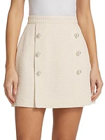 Corded Tweed Mini Skirt