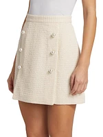 Corded Tweed Mini Skirt