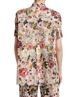 Floral Cotton Voile Trapeze Shirt