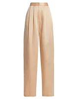 Satin Double Pleat Pants