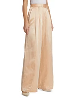 Satin Double Pleat Pants