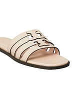 Ines Cage Leather Slide Sandals