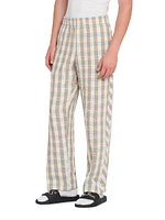 Checked Bouclé Wool-Blend Pants