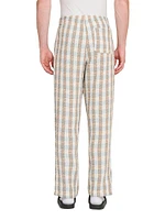 Checked Bouclé Wool-Blend Pants