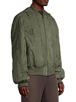 Rasal Pleated Cotton Bomber Jacket