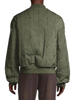 Rasal Pleated Cotton Bomber Jacket