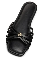 Logo Cage Leather Sandals