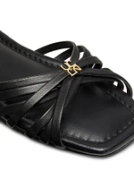 Logo Cage Leather Sandals