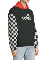 Venice Check Cotton-Blend Hoodie