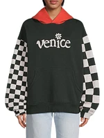 Venice Check Cotton-Blend Hoodie