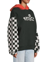 Venice Check Cotton-Blend Hoodie