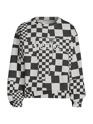 Venice Checked Cotton Sweater