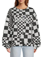 Venice Checked Cotton Sweater