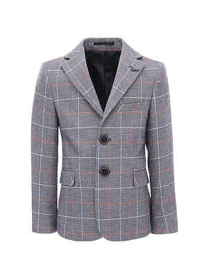 Little Boy's & Plaid Tweed Blazer