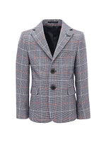 Little Boy's & Plaid Tweed Blazer