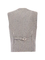 Little Boy's & Striped Vest Bow-Tie