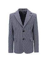 Little Boy's & Double Striped Blazer