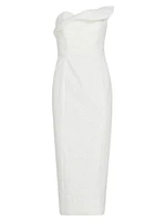 Lisha Strapless Cotton Midi-Dress