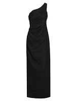 Enya One-Shoulder Hemp Maxi Dress