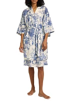 House On A Hill Toile Cotton Sleep Robe