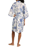 House On A Hill Toile Cotton Sleep Robe