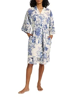 House On A Hill Toile Cotton Sleep Robe