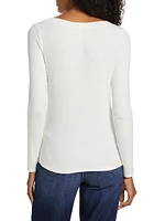 Joanna Long-Sleeve Scoopneck Top