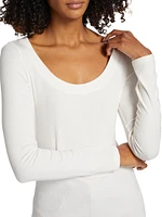 Joanna Long-Sleeve Scoopneck Top