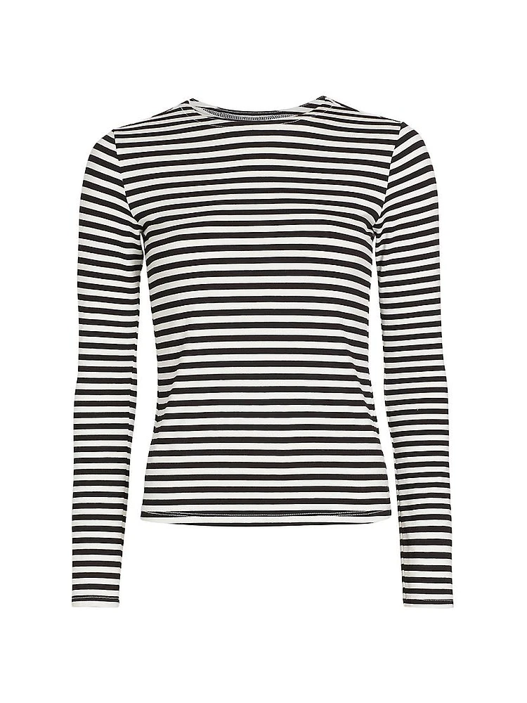 Tess Striped Crewneck Top