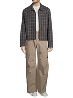 Plaid Zip-Front Jacket