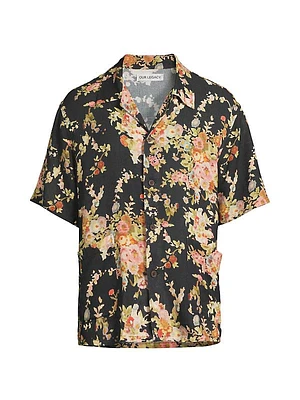 Elder Floral Cotton Camp Shirt