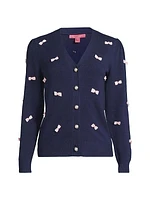 Keane Bow-Embellished Knit Cardigan