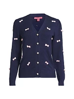 Keane Bow-Embellished Knit Cardigan