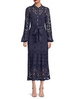 Zia Eyelet Midi Shirtdress