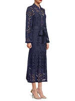 Zia Eyelet Midi Shirtdress