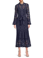 Zia Eyelet Midi Shirtdress