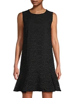 Leora Cotton Eyelet Shift Dress