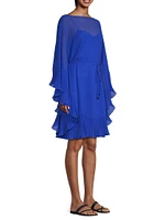 Sammy Ruffled Chiffon Cover-Up Dress