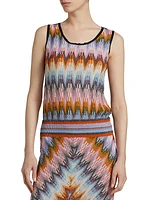 Shimmer-Knit Relaxed Tank