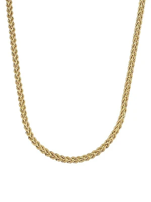 14K Yellow Gold Roman Double Rope Necklace