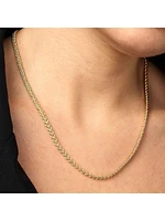 14K Yellow Gold Roman Double Rope Necklace