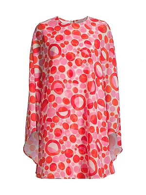 Bree Chiffon Prosecco Dot Minidress