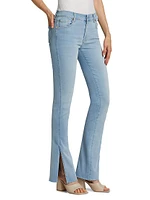 Split-Hem Boot-Cut Jeans