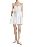 Sweet Disposition Pleated Cotton Minidress