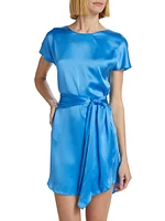 Lucita Silk Belted Minidress