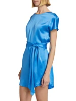 Lucita Silk Belted Minidress