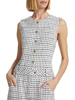 Tori Tweed Sleeveless Jumpsuit