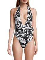 Raquel Palm Print One-Piece Swimsuit