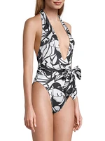 Raquel Palm Print One-Piece Swimsuit