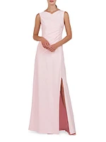 Nicolette V-Portrait Neck Gown